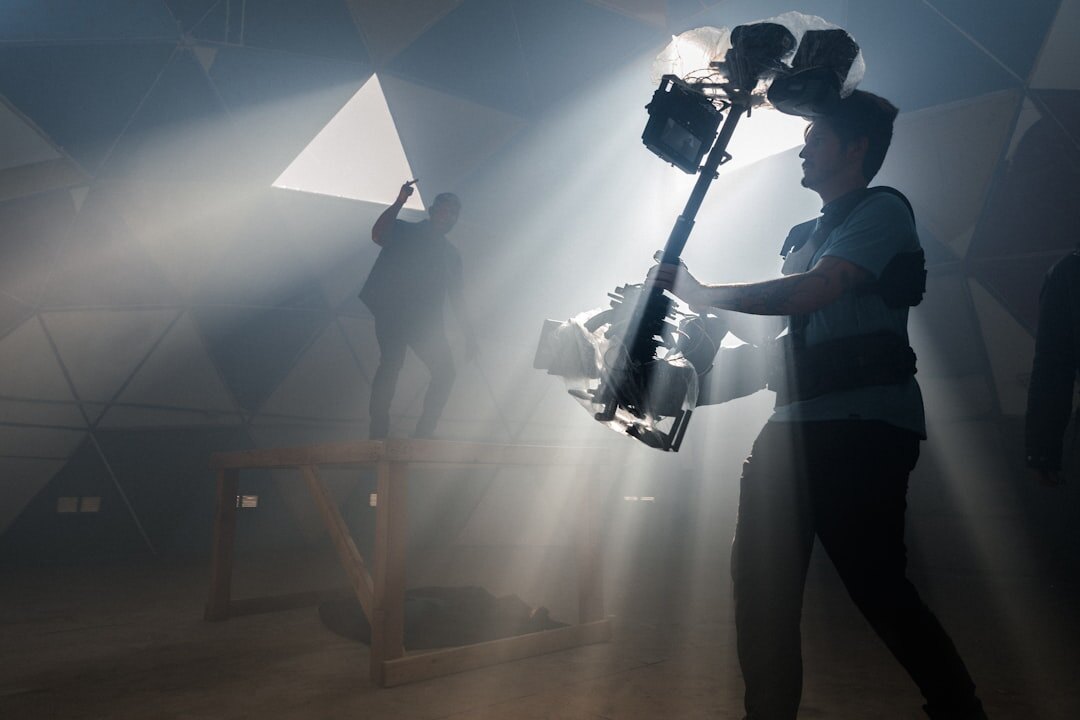 camera tracking shot on set