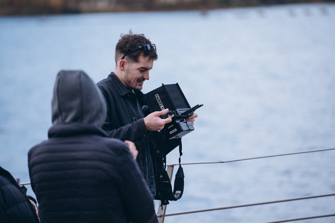 outdoor film crew shooting